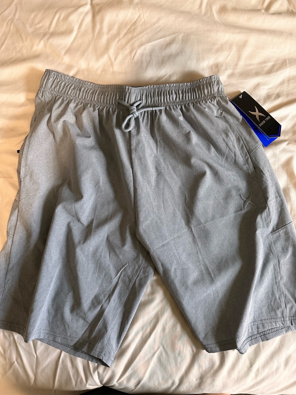 Game Time Men's Gray Athletic Shorts